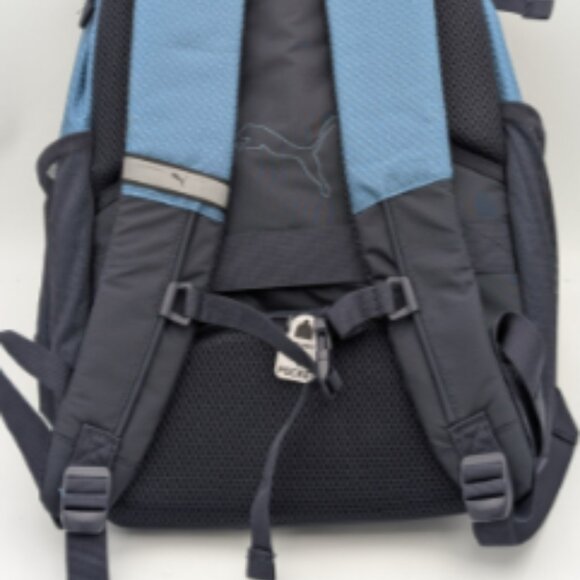 PUMA Challenger Backpack Fully Padded 15” Laptop Pocket Blue. NEW - Picture 4 of 5